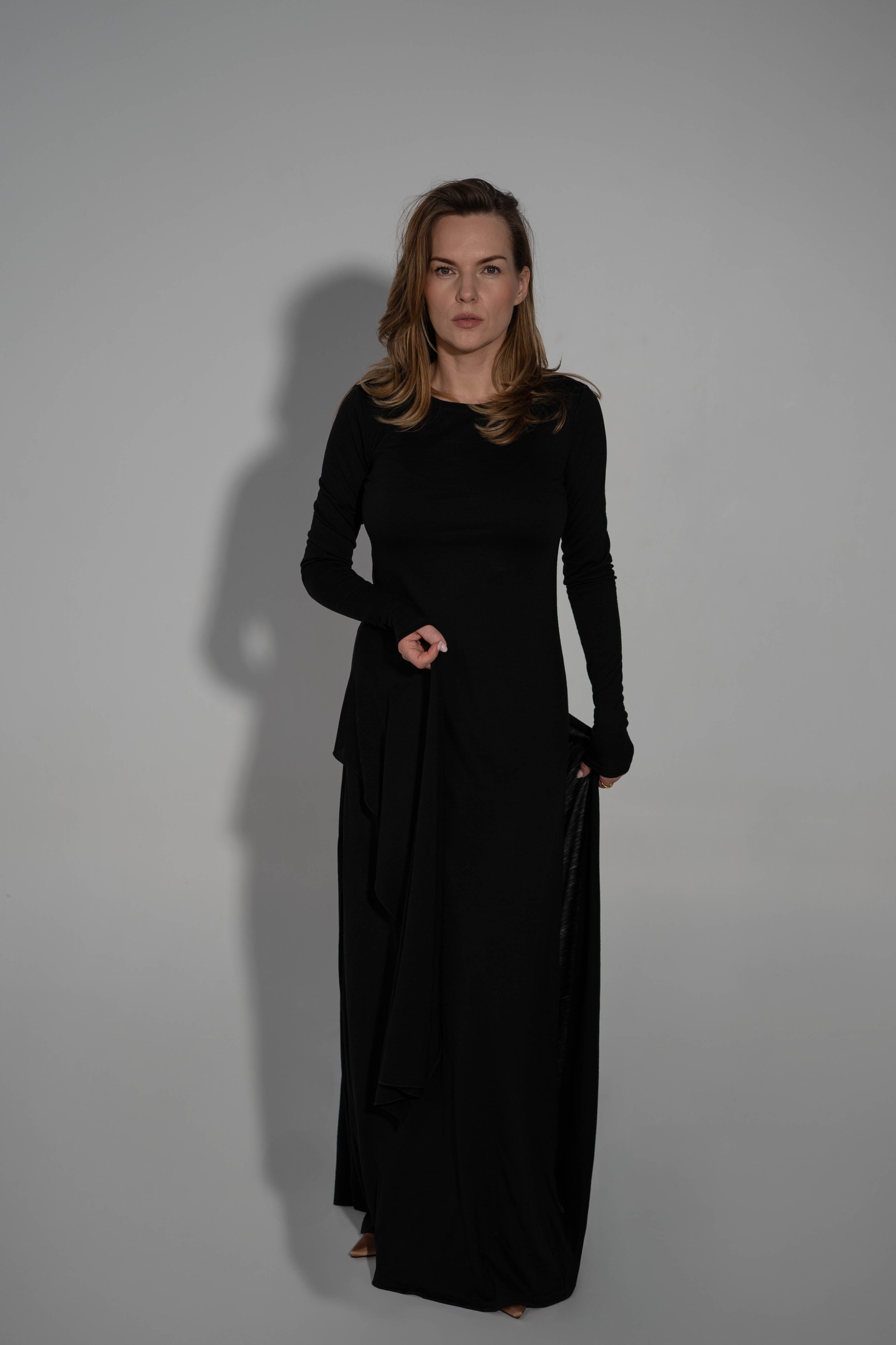 Merino vilnas kleita ar šalli