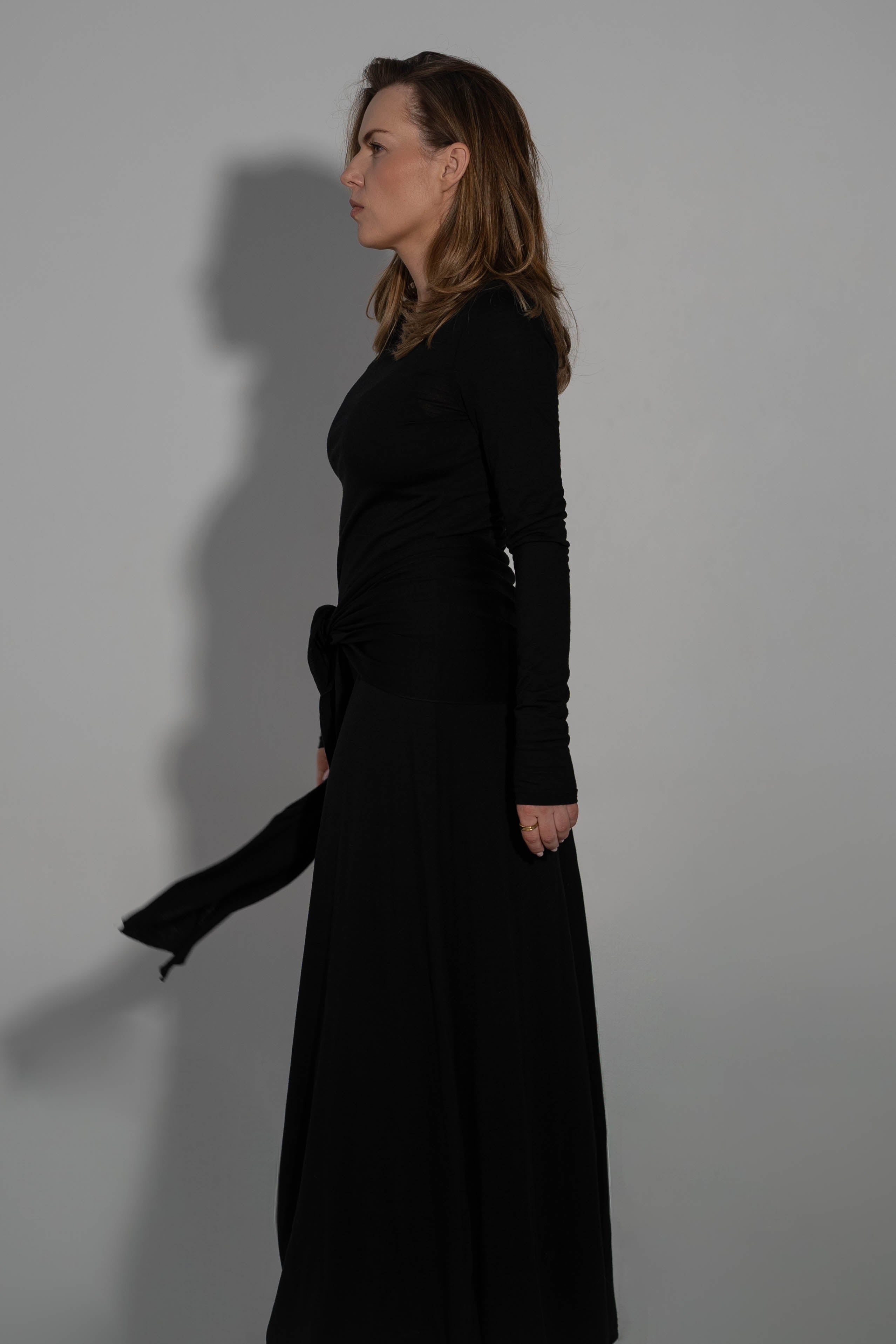 Merino vilnas kleita ar šalli