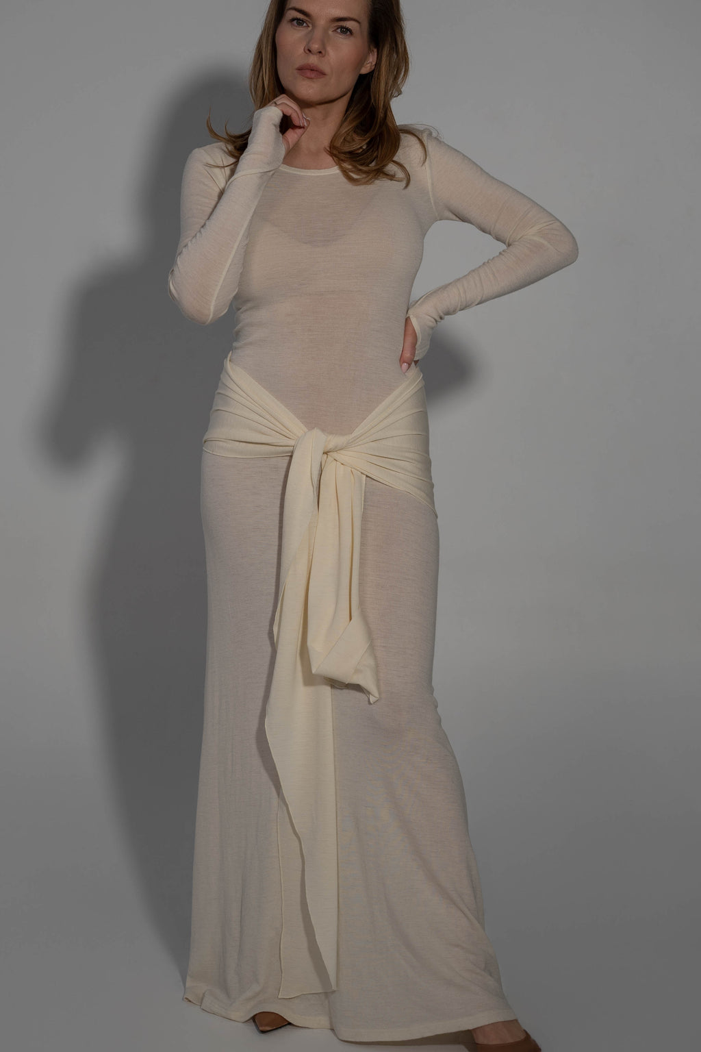 Merino vilnas kleita ar šalli