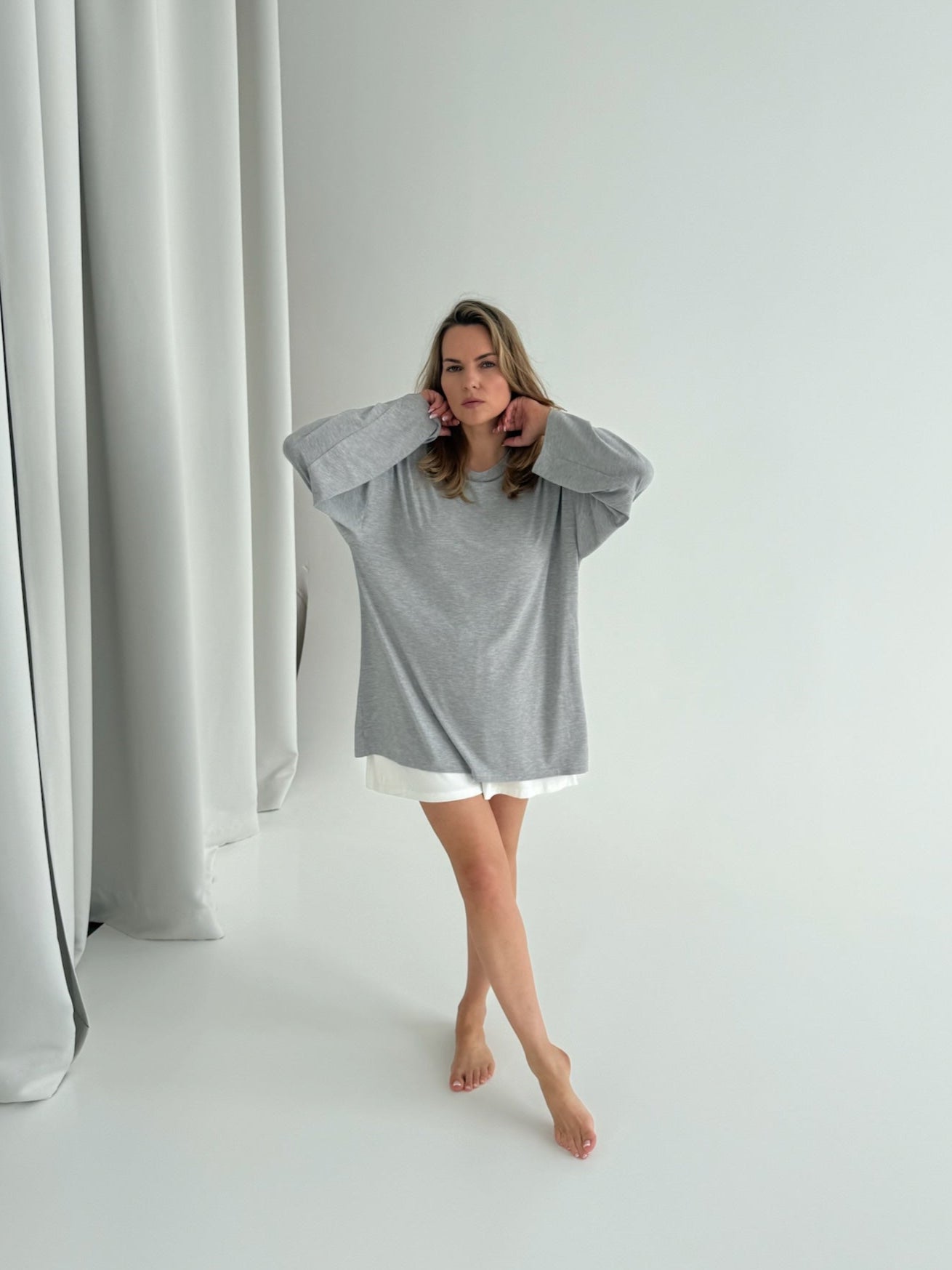 T-krekls ar garām piedurknēm