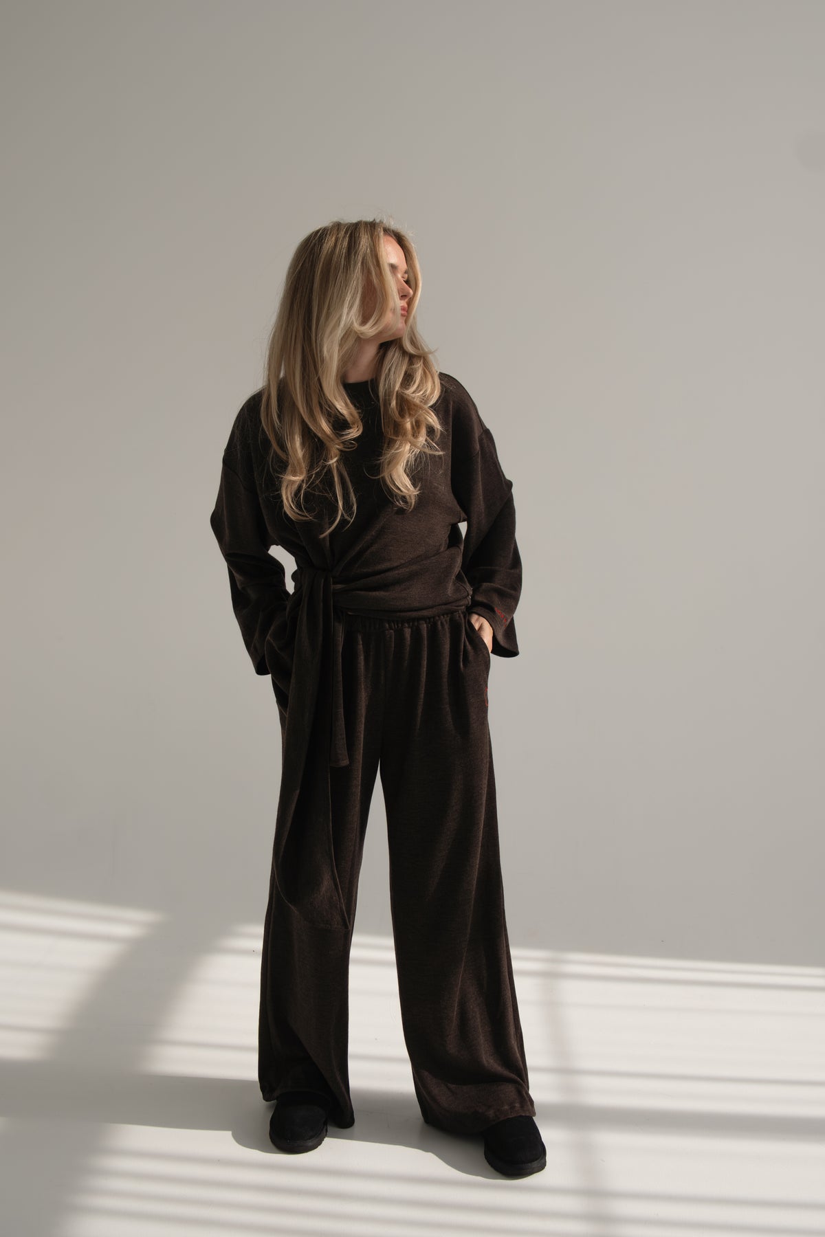 BROWN long sleeve set