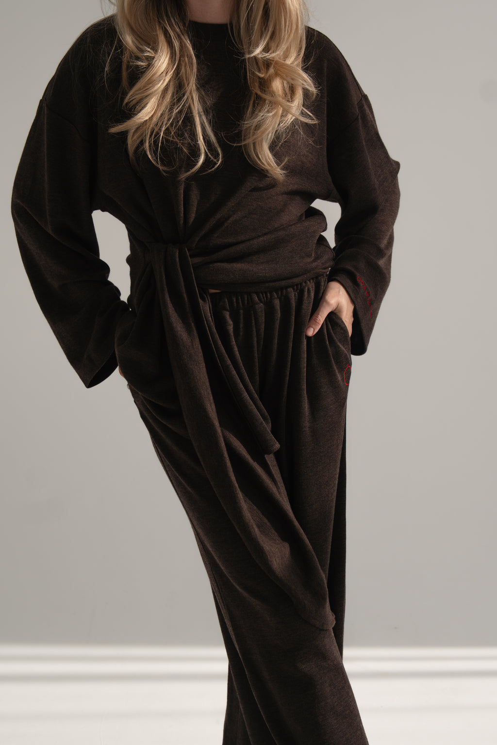 BROWN long sleeve set