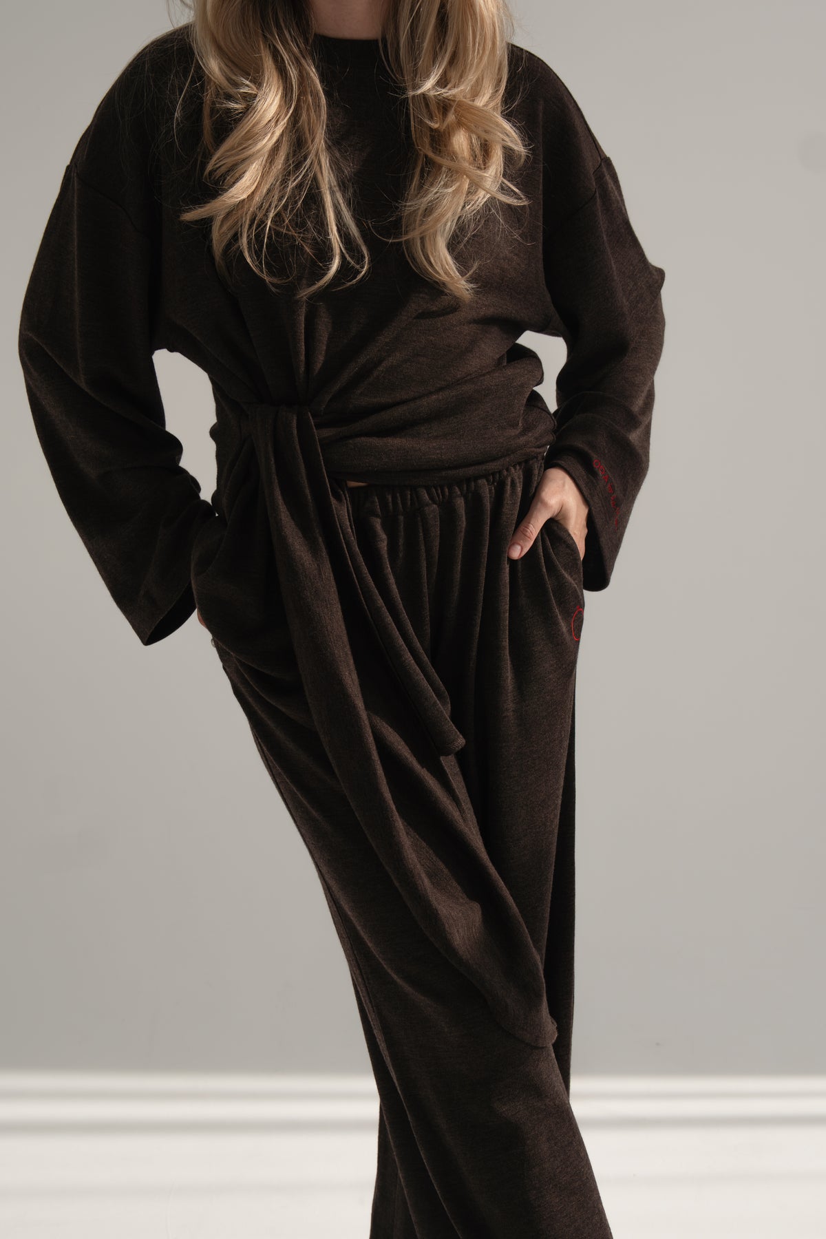 BROWN long sleeve set